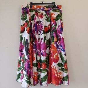 Studio Ey 2X Skirt Maxi Aline Floral Wedding Guest Colorful Party Pull‎ On